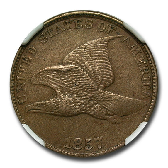 1857 Flying Eagle Cent AU-50 NGC