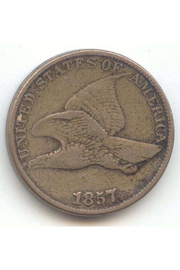 1857 Flying Eagle Cent, Problem Free Fine