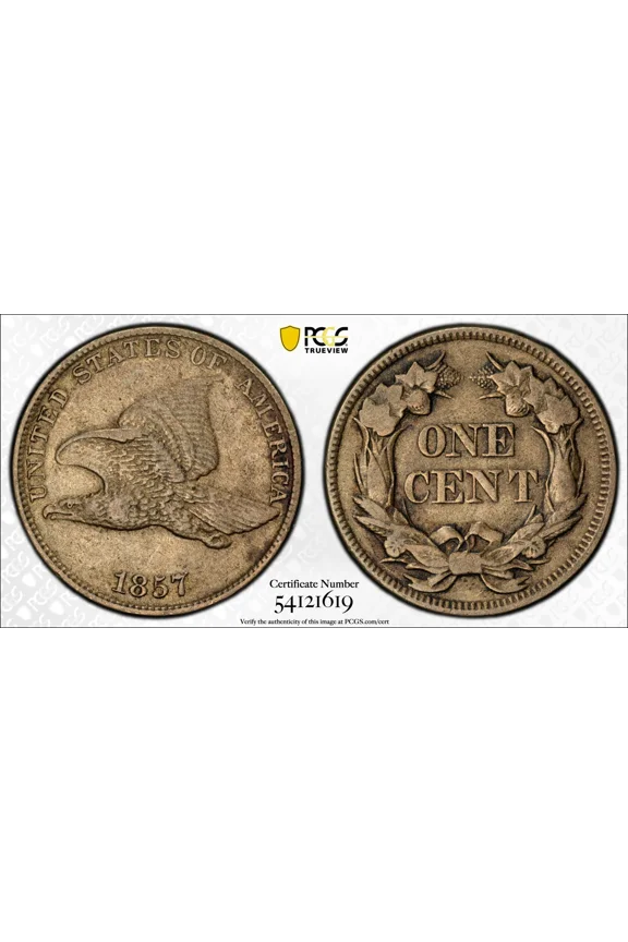 1857 Small Cents Flying Eagle PCGS XF-40 Flying Eagle