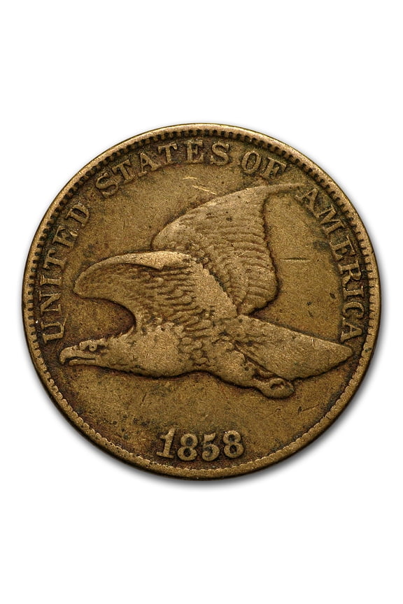 1858 Flying Eagle Cent Large Letters Fine