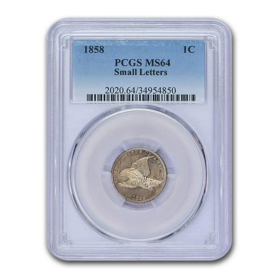 1858 Flying Eagle Cent MS-64 PCGS (Small Letters)