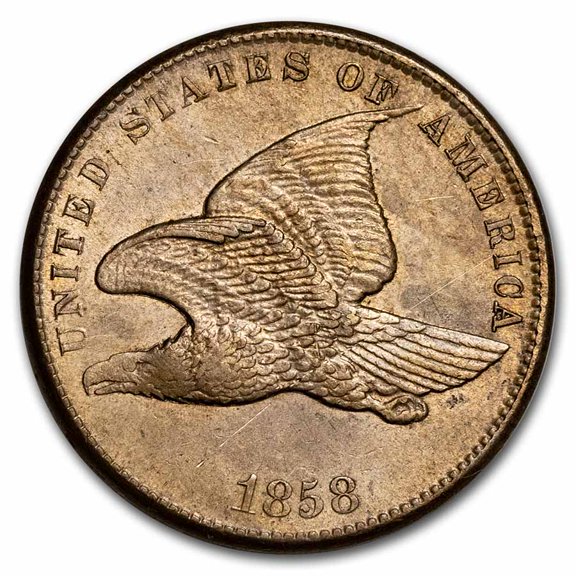 1858 Flying Eagle Cent Small Letters AU Details