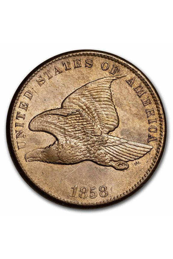 1858 Flying Eagle Cent Small Letters AU Details