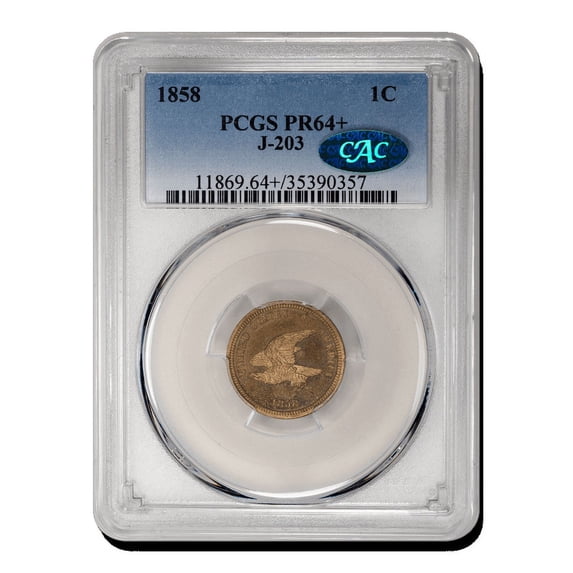 1858 Pattern Flying Eagle Cent PR-64+ PCGS CAC (J-203)