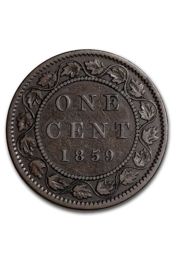 1859 Canada Large Cent Victoria Avg Circ