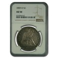 thumbnail image 1 of 1859-O Liberty Seated Dollar AU-50 NGC, 1 of 3