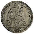 thumbnail image 1 of 1859-O Liberty Seated Half Dollar Fine, 1 of 2