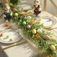 thumbnail image 1 of 185cm Easter Egg Garland, Artificial Floral Vine with Colorful Eggs & Greenery, Spring Table Runner for Mantel, Table & Party Decor, 1 of 8