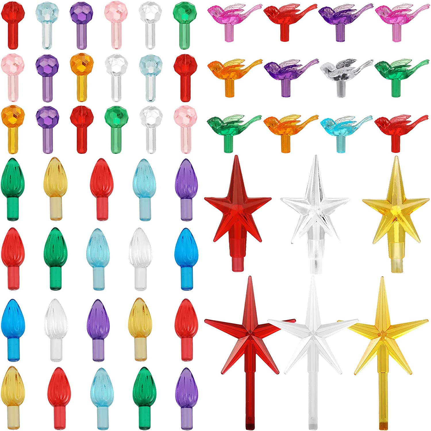 186Piece Ceramic Christmas Tree Replacement Bulb Set Lights