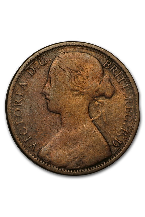1860-1895 Victoria Young Head Penny Avg Circ (Random)