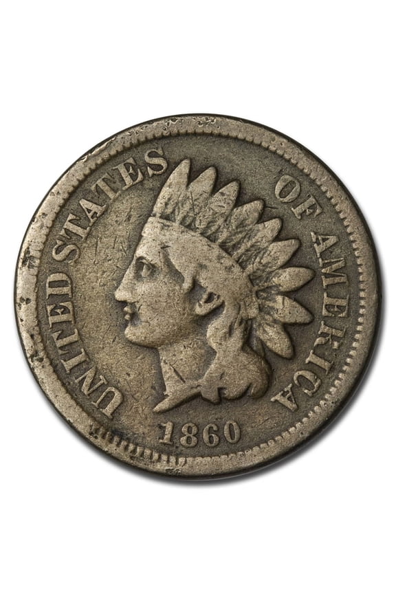 1860 Indian Head Cent Pointed Bust VG