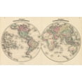 thumbnail image 1 of 1861 Johnson's Western Hemisphere / Eastern Hemisphere, 1 of 1
