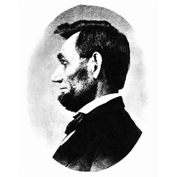 1863 Profile View of Abraham Lincoln - Style A - 20x30 Inch Laminated Poster - Stunning Detail and Bold Colors