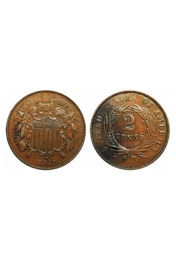 1864-1873 Two Cent Piece Coin - Only One of Its Kind