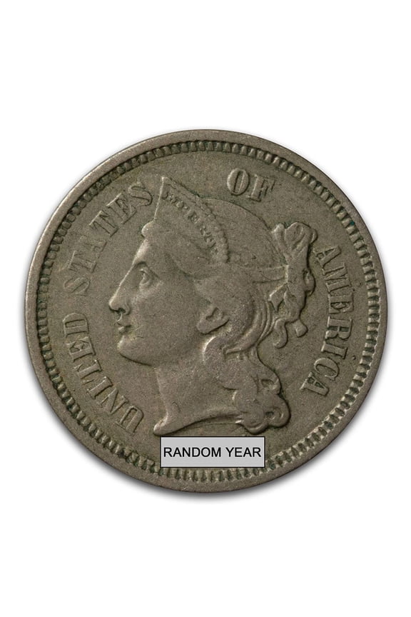 1865-1889 3 Cent Nickels VF