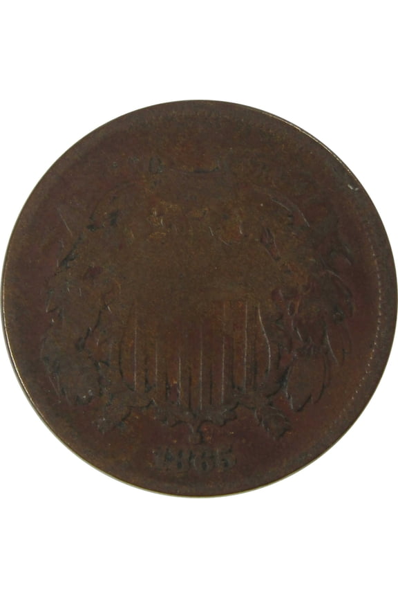 1865 Fancy 5 Two Cent Piece VG Very Good 2c Coin SKU:CPC0784