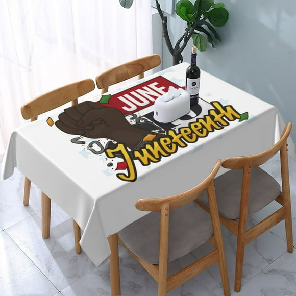 1865 Jun-ete-enth Celebrating Black African American Tablecloth 54 X72 Inches Rectangle Table Cloth Cover Holiday Party Supplies For Picnic Dinner Decor