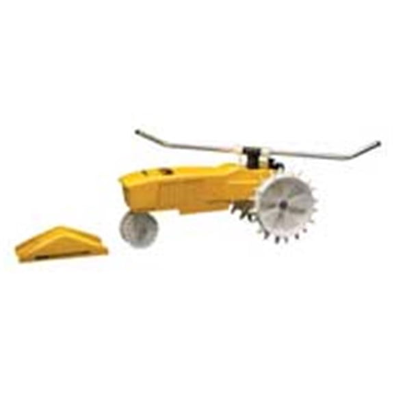 1865 Raintrain Traveling Sprinkler - Yellow - Medium to Large Lawns - Durable Design