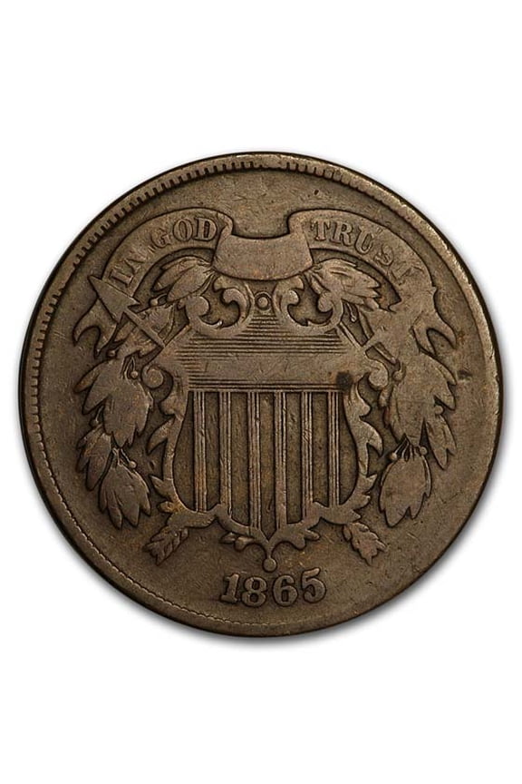 1865 Two Cent Piece Good