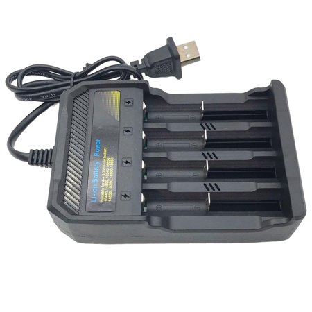 18650 Battery Charger, 4 Slots 18650 Charging Fast 18650 Batteries Charger, 3 7V Rechargeable Lithium Battery Charger Accessory