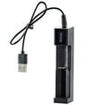 thumbnail image 1 of 18650 Battery Charger, Single Slot USB Battery Charging Tool, Universal Intelligent Small Fan Flashlight Battery Charging Adapter, 1 of 9