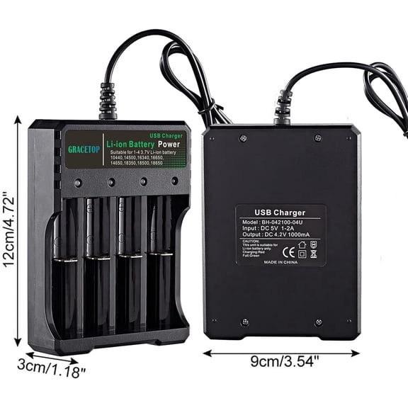 18650 Battery Charger, Smart Universal Rechargeable Batteries 6 pcs Gift