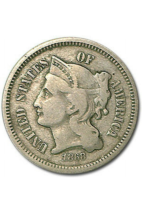 1868 3 Cent Nickel Fine