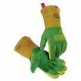 thumbnail image 1 of 1868 Revolution Goat Grain Fr Back Unlined Palm Tig/Mig Welding Gloves, Medium, Gold/White, Gauntlet Cuff | Bundle of 5 Pairs, 1 of 1