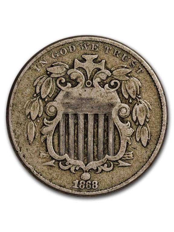 1868 Shield Nickel Fine