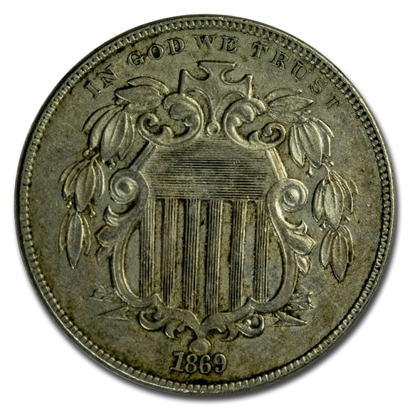 1869 Shield Nickel XF