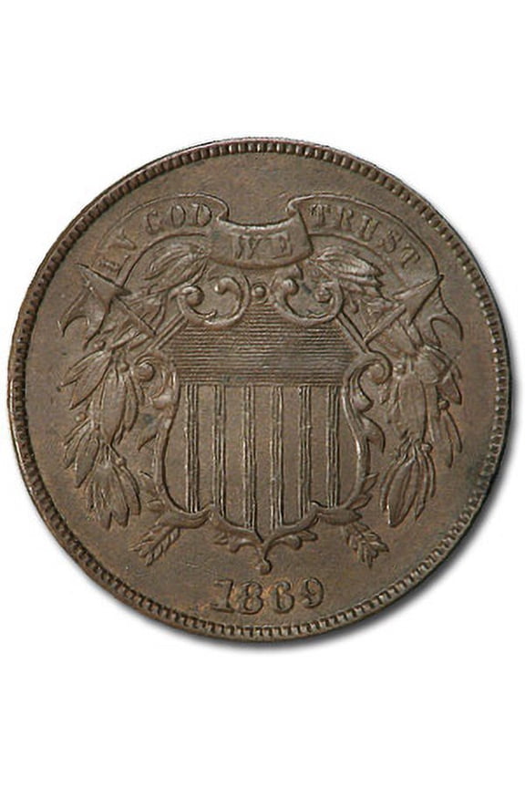 1869 Two Cent Piece AU