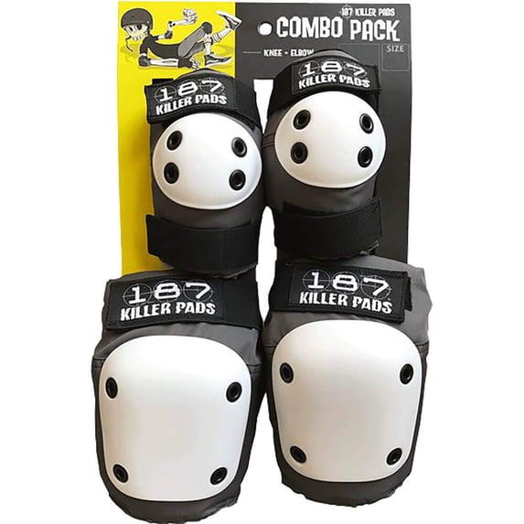 187 Combo Pack Knee and Elbow Pad Set Extra Small Grey