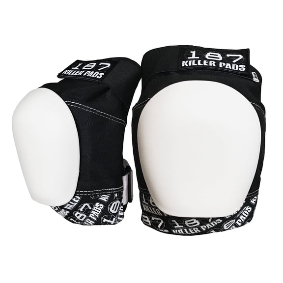 187 Killer Pads Pro Knee Pad, Black / White, Small