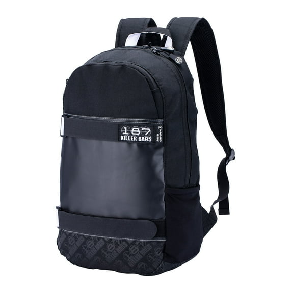 187 Killer Pads Standard Issue Backpack with Skateboard Straps, Black