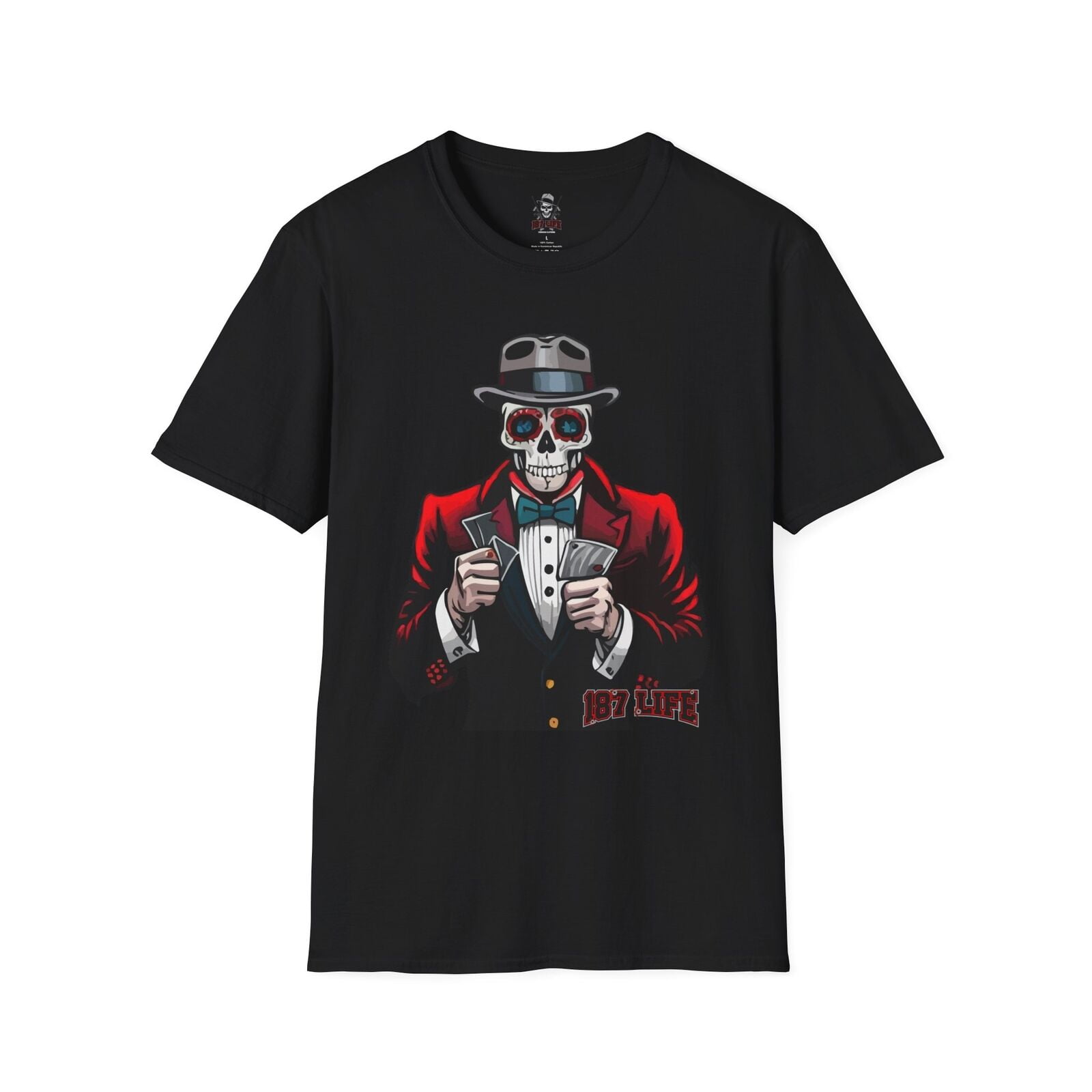 187 LIFE gangster playing cards Softstyle TShirt
