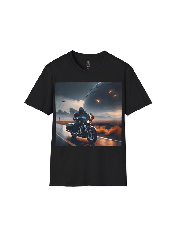 187 LIFE motorcycle with planet Softstyle T-Shirt