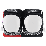 187 Pro Knee Pads Junior-Blk/Wht Text/Wht Cap
