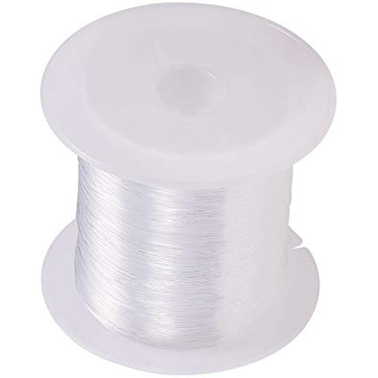 20 Yards Clear Invisible Craft Nylon Thread 0.6mm Monofilament Fishing Line  Bead String Cord for Gemstone Jewelry DIY Making Bracelet Hanging Decoration  Sewing Quilting Hair Weaving 