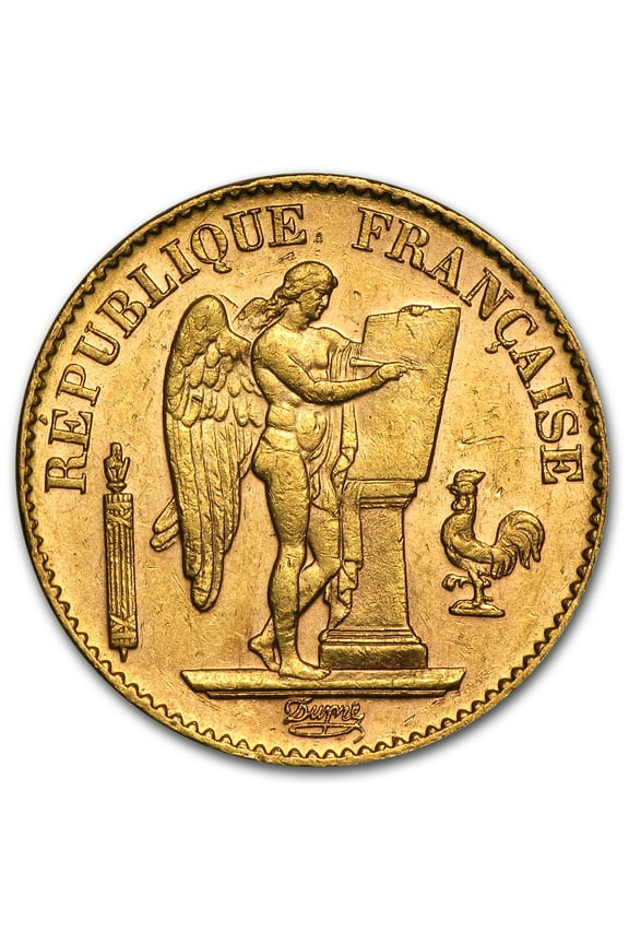 1871-1898 France Gold 20 Francs Lucky Angel BU