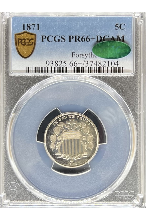 1871 Shield Nickel PR66+DCAM PCGS CAC (PA37482104)
