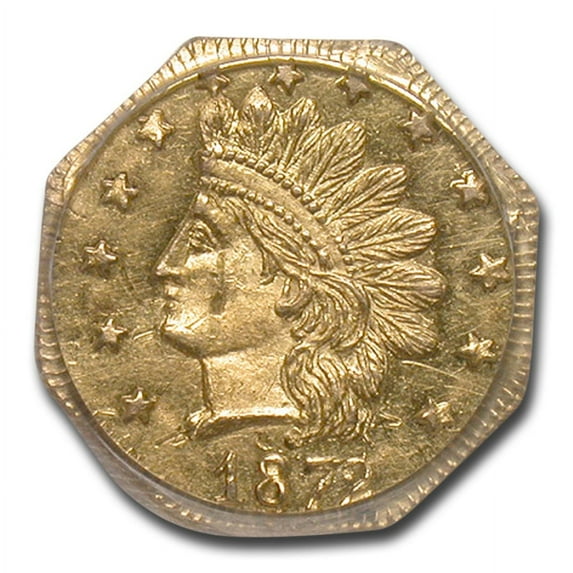 1872/1 Indian Octagonal 50 cent Gold MS-62 PCGS (BG-937)