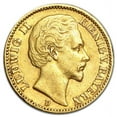 thumbnail image 1 of 1872-1878 Germany Gold 20 Marks Bavaria Ludwig II Avg Circ, 1 of 2
