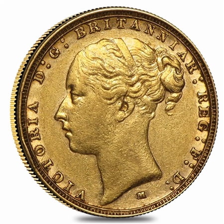 1872-1887 M Australia Gold Sovereign Victoria Young Head (Avg Circ)
