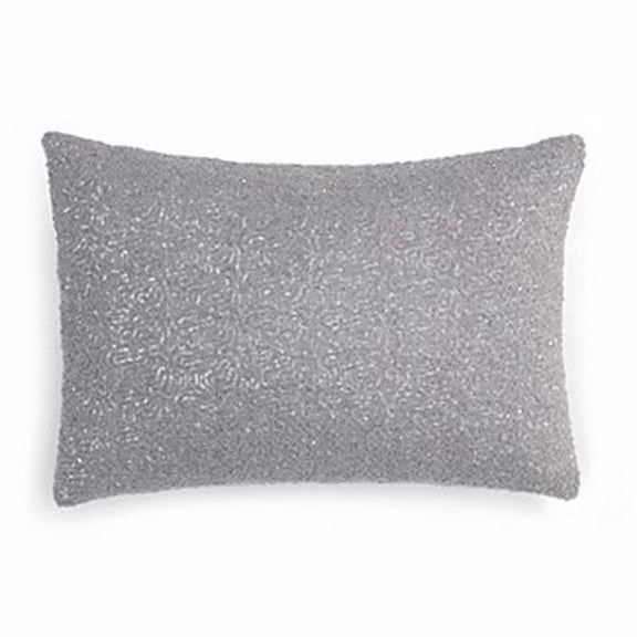 1872 Bedding Sequin Boucl Decorative Pillow, Light Grey, 14 X 20