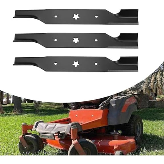 187256 3pcs Lawn Blades with 54" Deck Fit for Craftsman Husqvarna Poulan Mowers Replaces OEM 187254 574292401 532187254 532187256$$Tools