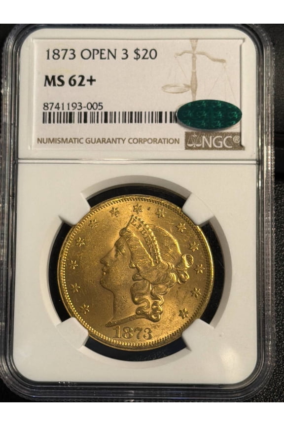 1873 Double Eagles Liberty Head NGC MS-62+ CAC