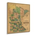 thumbnail image 1 of 1874 Minnesota Map Poster - Township and Railroad Vintage Map of Minnesota - Wall Map of Minnesota Wall Art - Vintage Minnesota Map Poster - Minnesota Wall Decor, 1 of 8