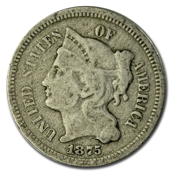 1875 3 Cent Nickel VG