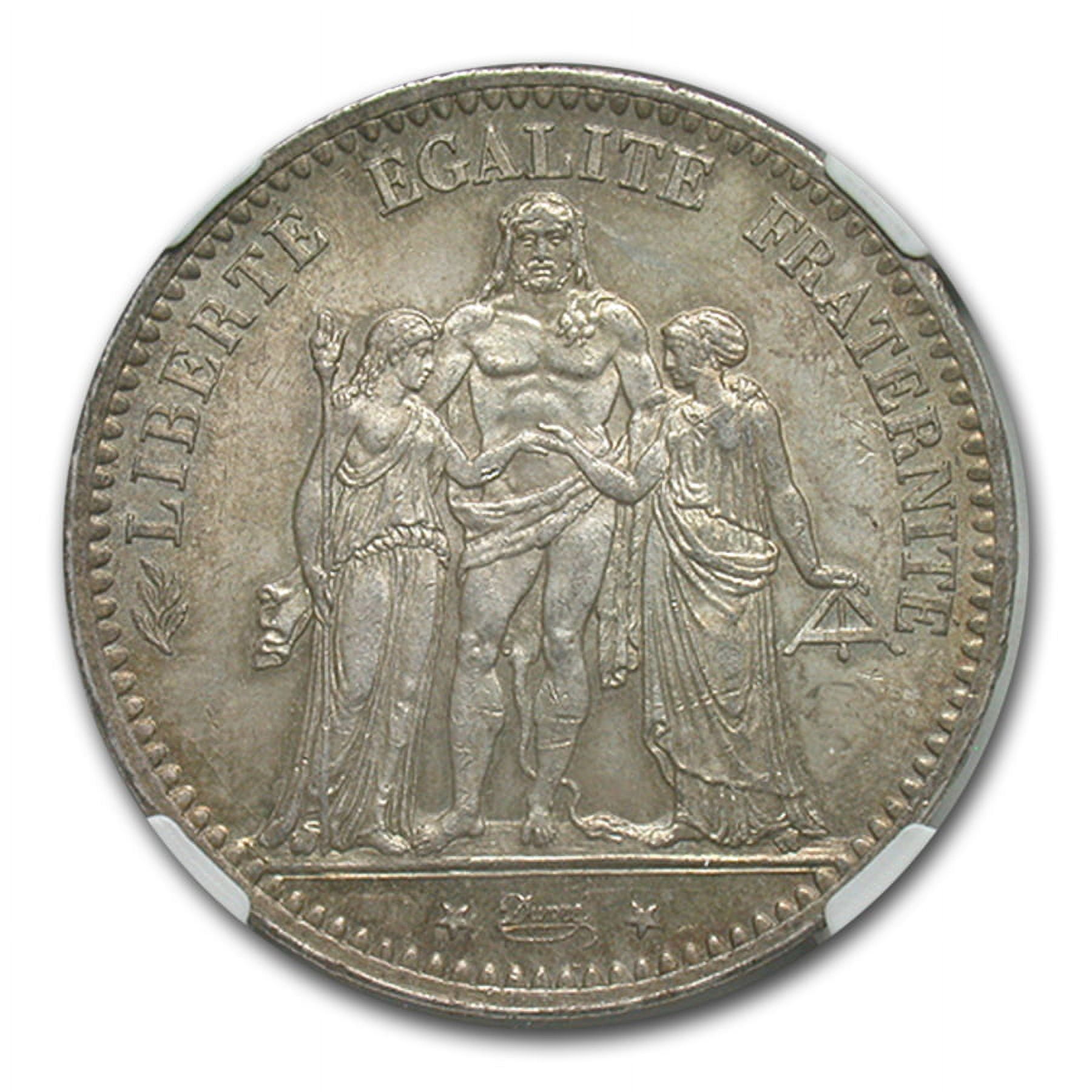 1875-A France Silver 5 Francs MS-64 NGC (Large A) - Walmart.com 1875-A France Silver 5 Francs MS-64 NGC (Large A) - Walmart.com