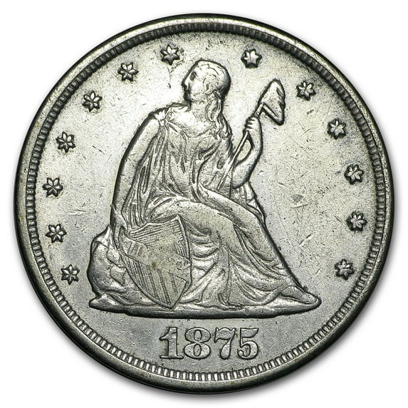 1875-CC Twenty Cent Piece XF